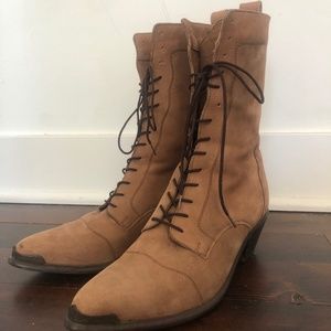 RARE - Leather Lace Up Dingo Boots